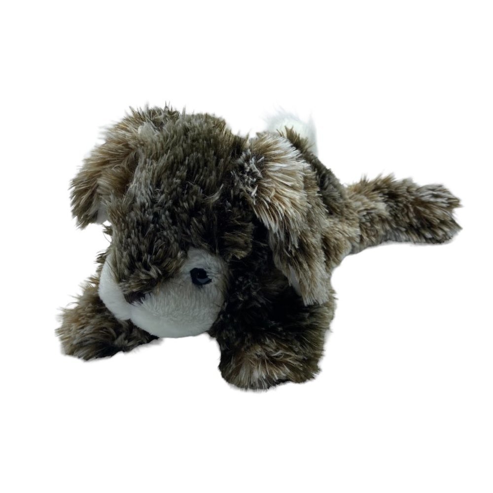Rare Laying‎ Brown White Ribbon Easter Bunny Rabbit Stuffed Animal Plush 13.5”